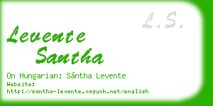 levente santha business card