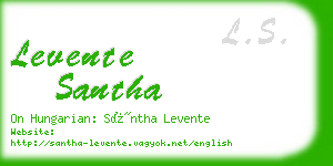 levente santha business card
